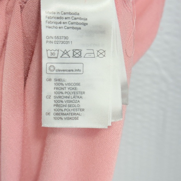 Cottagecore embroidered warm pink sleeveless tank top summer H&M Sz XS camisole - Picture 10 of 10